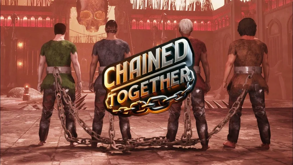 Chained Together game screenshot showing co-op platforming gameplay