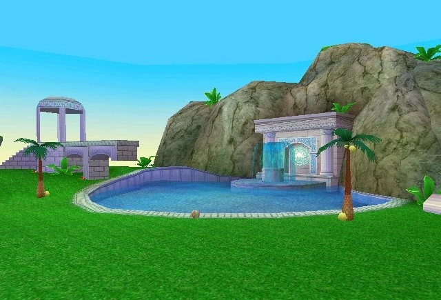Screenshot of the Chao Garden from Sonic Adventure 2